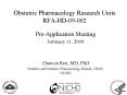 Obstetric Pharmacology Research Units RFAHD09002