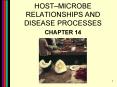 HOSTMICROBE RELATIONSHIPS AND DISEASE PROCESSES