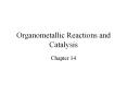 Organometallic Reactions and Catalysis