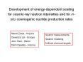 Development of energydependent scaling for cosmicray neutron intensities and for insitu cosmogenic n