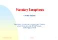 Planetary Exospheres Cesare Barbieri Department of Astronomy, University of Padova, vicolo Osservato