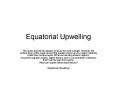 Equatorial Upwelling
