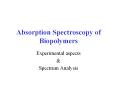 Absorption Spectroscopy of Biopolymers