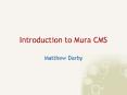 Introduction to Mura CMS