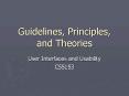 Guidelines, Principles, and Theories