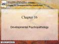 Developmental Psychopathology