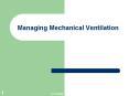 Managing Mechanical Ventilation