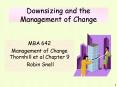 Downsizing and the Management of Change
