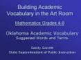Building Academic Vocabulary in the Art Room Mathematics Grades 46