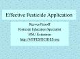 Effective Pesticide Application