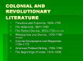 COLONIAL AND REVOLUTIONARY LITERATURE
