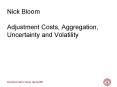 Nick Bloom Adjustment Costs, Aggregation, Uncertainty and Volatility