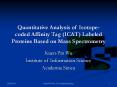 Quantitative Analysis of Isotopecoded Affinity Tag ICAT Labeled Proteins Based on Mass Spectrometry