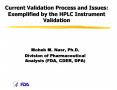 Current Validation Process and Issues: Exemplified by the HPLC Instrument Validation