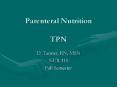 Parenteral Nutrition TPN