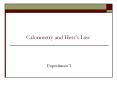 Calorimetry and Hesss Law
