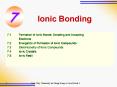 Ch'7 Ionic Bonding