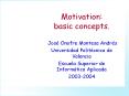 Motivation: basic concepts'