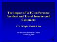 The Impact of WTC on Personal Accident and Travel Insurers and Customers C' N' Di Sipio, Chubb