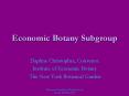 Economic Botany Subgroup