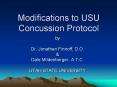Modifications to USU Concussion Protocol