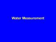 Water Measurement