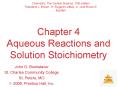 Chapter 4 Aqueous Reactions and Solution Stoichiometry