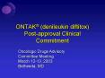 ONTAK denileukin diftitox Postapproval Clinical Commitment