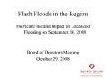 Flash Floods in the Region
