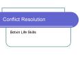Conflict Resolution