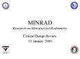 MINRAD Research on Miniaturized Radiometry