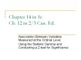 Association Between Variables Measured at the Ordinal Level
