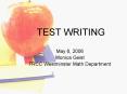 TEST WRITING