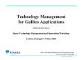 Space Technology Management and Innovation Workshop