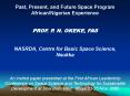 Past, Present, and Future Space Program