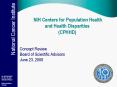 NIH Centers for Population Health and Health Disparities CPHHD