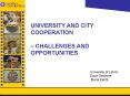 UNIVERSITY AND CITY COOPERATION