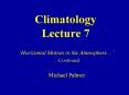 Climatology Lecture 7