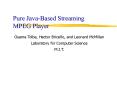 Pure JavaBased Streaming MPEG Player