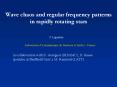 Wave chaos and regular frequency patterns in rapidly rotating stars