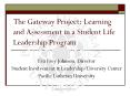 The Gateway Project: Learning and Assessment in a Student Life Leadership Program