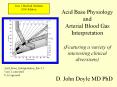 Acid Base Physiology and Arterial Blood Gas Interpretation Featuring a variety of interesting clinic