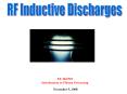 RF Inductive Discharges