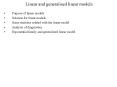 Linear and generalised linear models