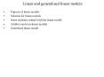 Linear and generalised linear models
