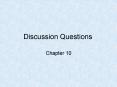 Discussion Questions