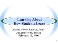 Learning About How Students Learn