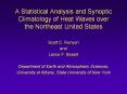 A Statistical Analysis and Synoptic Climatology of Heat Waves over the Northeast United States