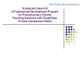 Sustained Impact of a Professional Development Program for Postsecondary Faculty Teaching Students w
