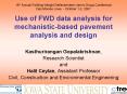 Use of FWD data analysis for mechanisticbased pavement analysis and design